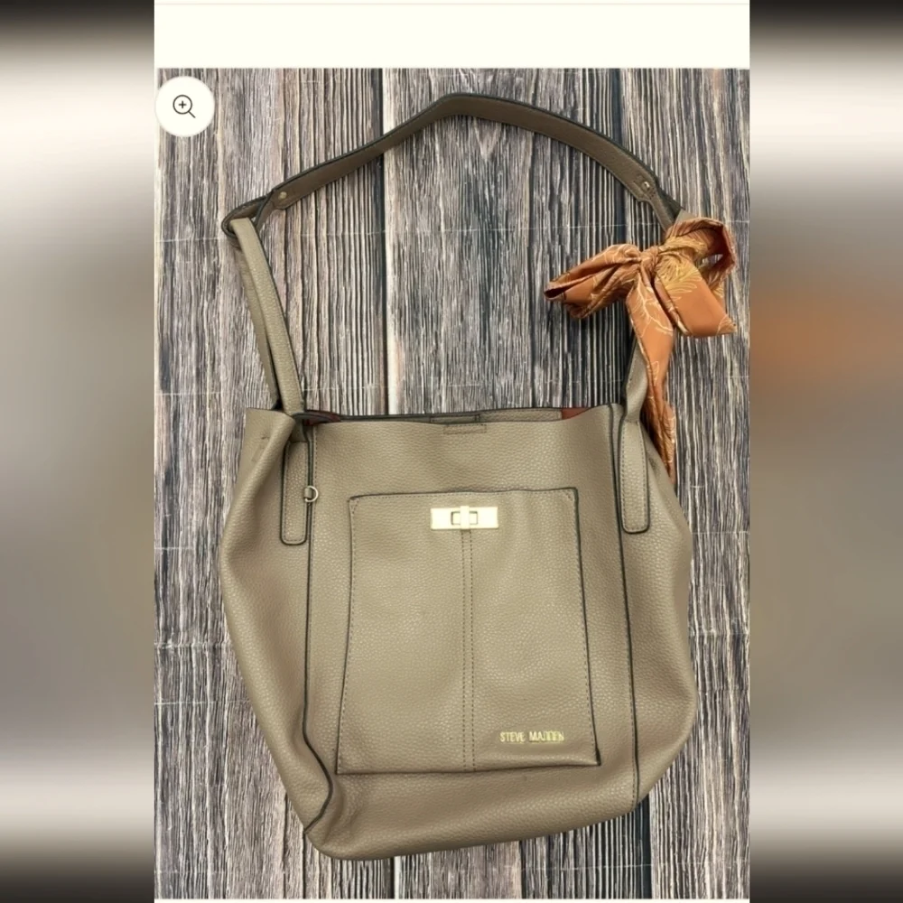 Steve Madden Taube color shoulder bag with a scarf Size Medium - Picture 1 of 13